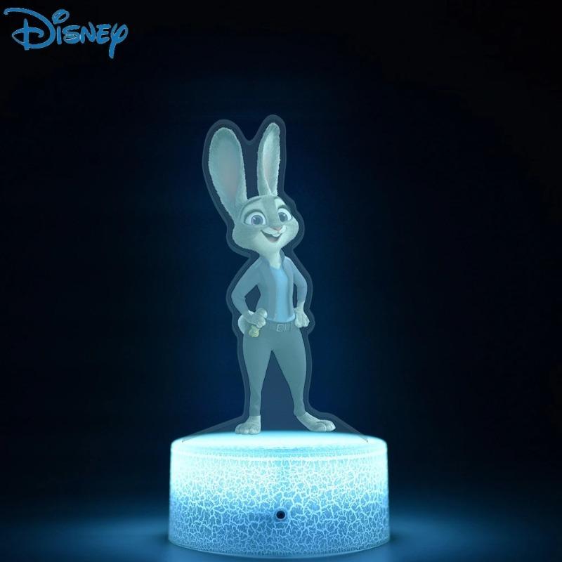 Zootopia Cute Anime Bedroom Decoration Usb Night Lights Kids Birthday Personalized Gift Aesthetic Room Decor