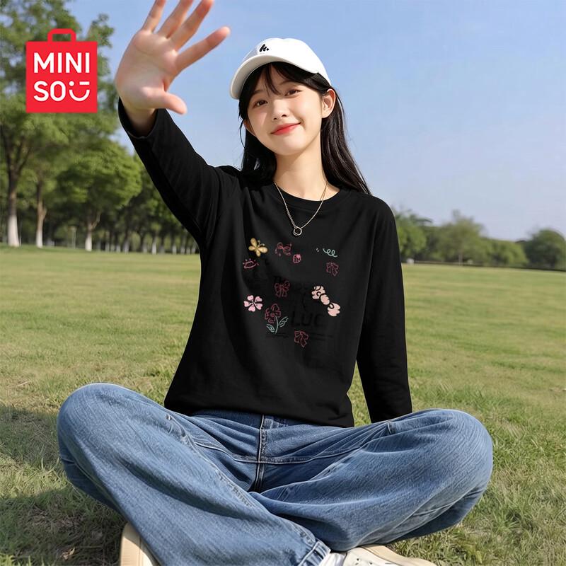 Miniso Women's Pure Cotton Long Sleeve T-Shirt