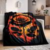 1pc Black Rose Print Blanket   Lightweight Flannel Throw Blanket For Sofa, Bed, Living Room, Office, Outdoor Travel, Camping