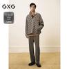 Veste à revers en PU pour homme GXG