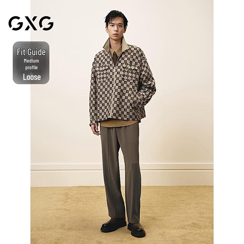 Veste à revers en PU pour homme GXG