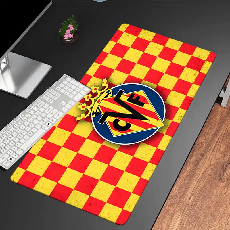 Club Vill-arreal Crest Design Mouse Pad, Rubber Base, Mouse Pad for Gamers and Office Use, Gaming Desk , Easy To Clean Mat Christmas Fan Gifts