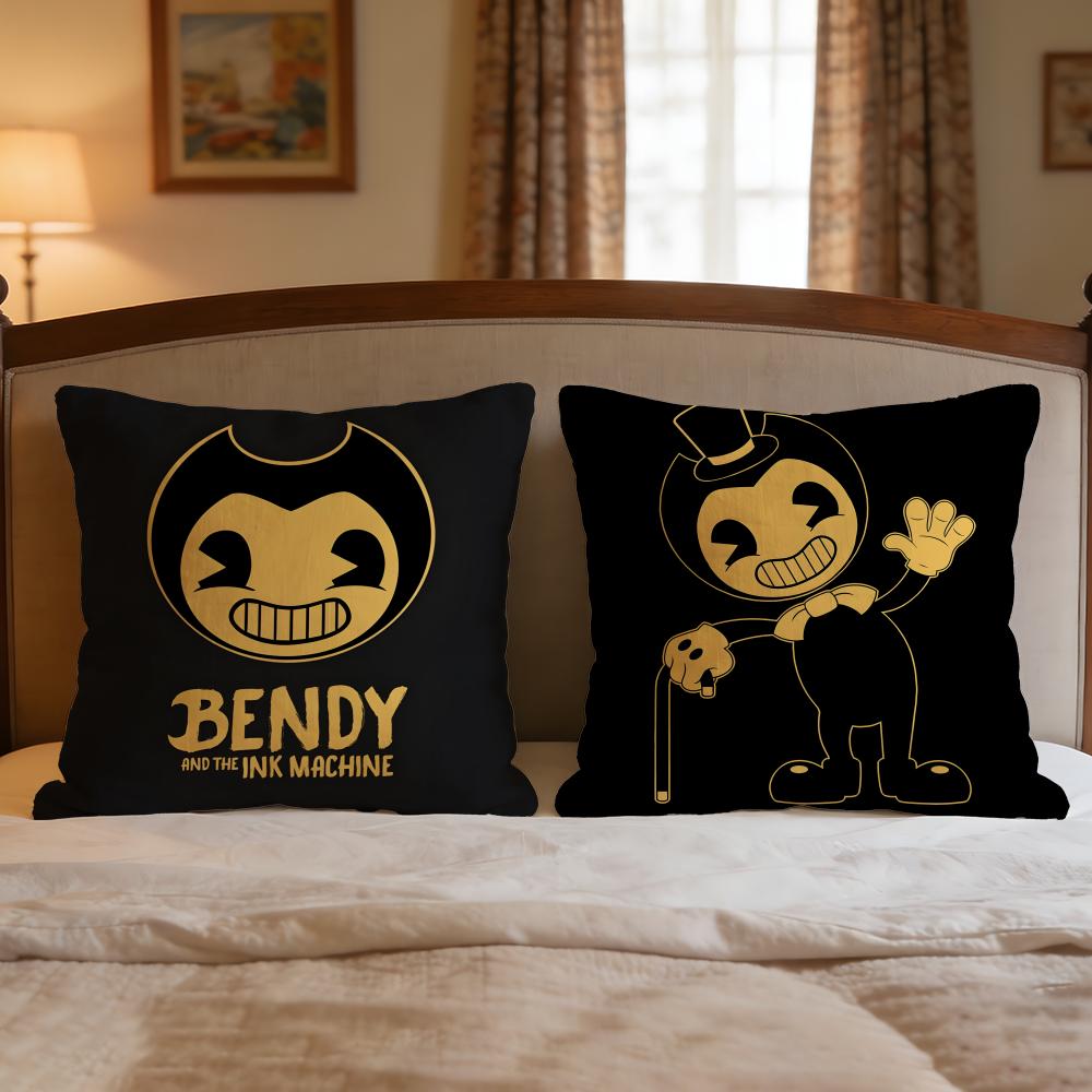 Bendy And The Ink Machine Cushion Cover 1Pcs Decorative Covers Soft Cushion Case For Sofa Couch Decor 40X40 45X45 Pillowcases
