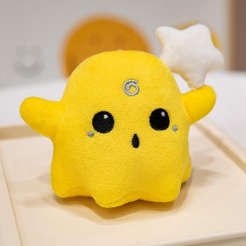 Charming Ghost Plush Backpack Accessory In Various Colors Soft And Cute Short Plush Toy