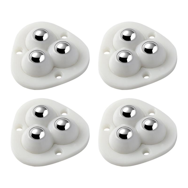 4 Pcs 360° Rotatable Caster Wheels Self Adhesive Universal Wheels Mini Swivel Wheels for Storage Boxes Small Furniture