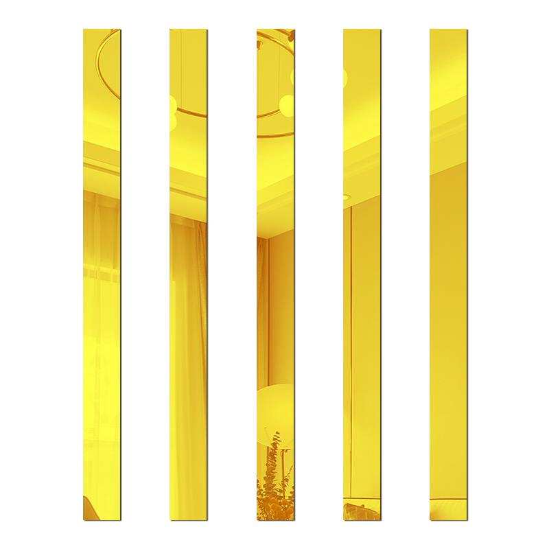 3D Mirror Strips Wall Sticker Acrylic Decorative Line Gold Silver for Background Wall Ceiling Edge Strip Living Room Home Decor