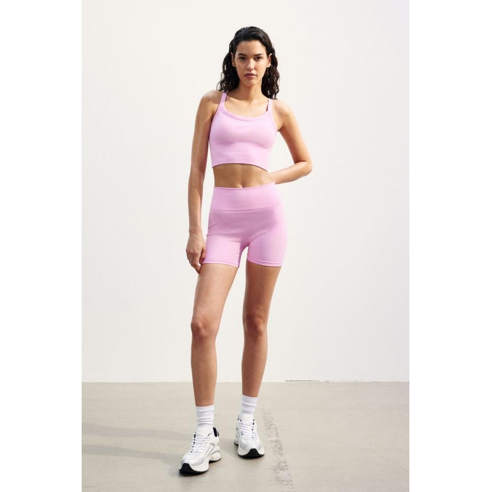 

Бесшовные спортивные шорты HM DryMove Светло-розовые