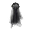 Halloween Black Mesh Rose Headband Hair Accessory for Women