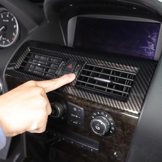 ABS Carbon Fiber Center Air Outlet Trim Cover For BMW 6 Series E63 E64 2004-2009