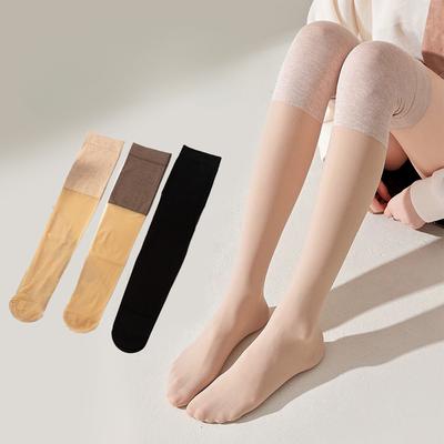 Knieschutzstrümpfe für Frauen mit kalten Beinen Halten warm und verhindern das Verrutschen der Knie. Sommer Dünne Seiden Kniestrümpfe