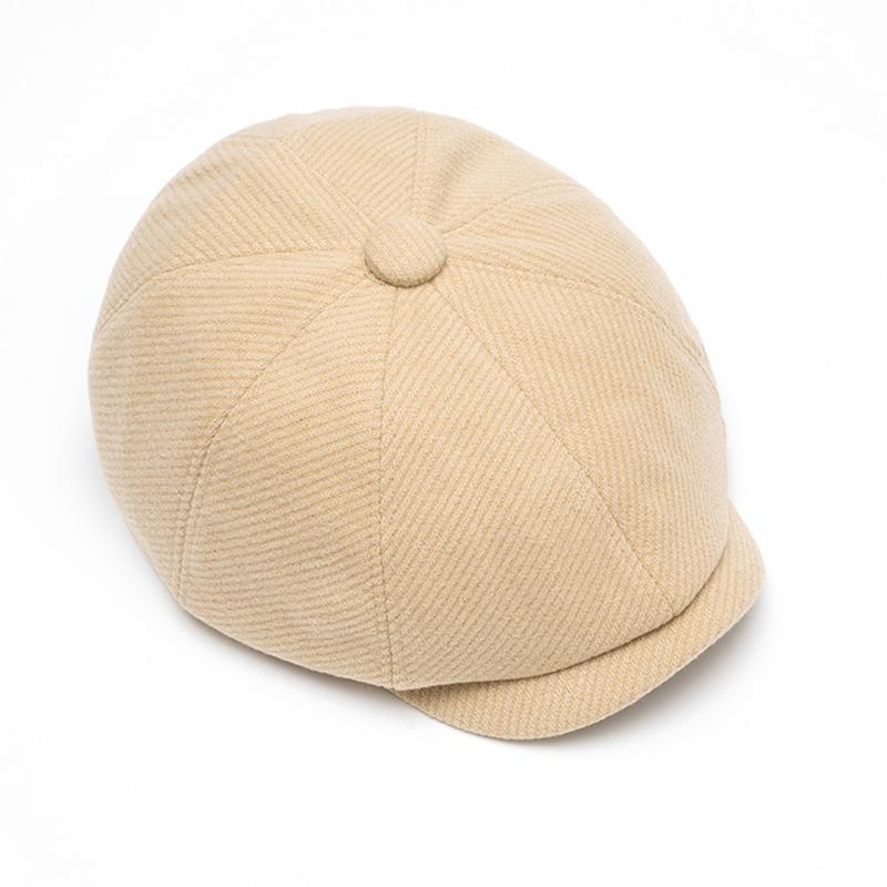 Autumn Winter Octagonal Cap Men's Warm Beret British Newsboy Cap Painter's Cap