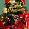 Small Christmas Tree Artificial With Balls Bow Mini Christmas Tree With Lights For Home Decor Indoor Outdoor Bedroom Living Room