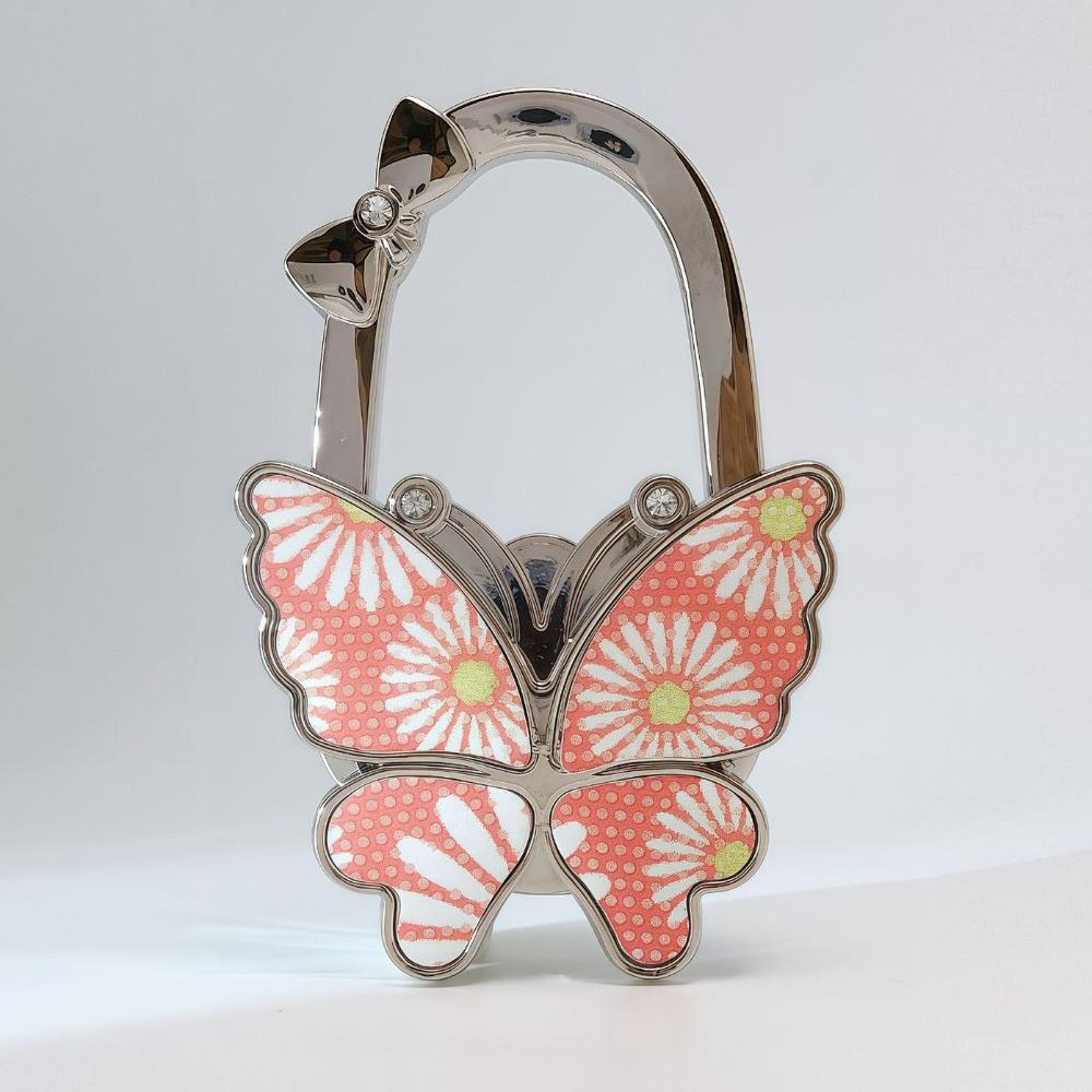 Fashion Foldable Butterfly Handbag Hook Portable Flowers Purse Hanger Creative Chrysanthemum Bag Hanger for Women 800₽
