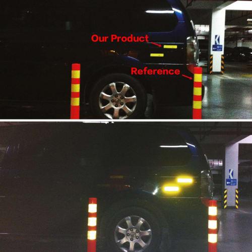Salzmann 3M Reflective Stickers Made with 3M Scotchlite Diamond Grade Reflective Material Waterproof, Weatherproof, Outdoor, Safety Stickers Pack of 4
