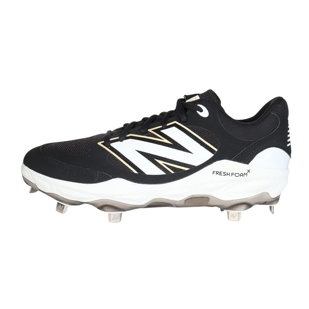 New Balance Baseball Cleats L3000BK72E FRESH FOAM X Metal Spikes Men's Black 26.0cm