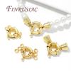 18K Gold Plated Sailor Clasps,Round Spring Clasps For Jewelry,Connector For Bracelets Accessories,DIY Jewelry Making Supplies
