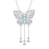 Natürlicher Jadeit Filigran Hohl Fransen Schmetterling Anhänger S925 Sterlingsilber Neue Chinesische Halskette Schmetterling Schlüsselbein Kette Feiertagsgeschenk