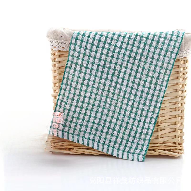 

10-1pcs 28*40 Plaid Dish Towels - Absorbent, Reusable Kitchen Cleaning Cloths for Bedroom, Bathroom, and Outdoor Use, Shrink-Resistant 1pc зелёный
