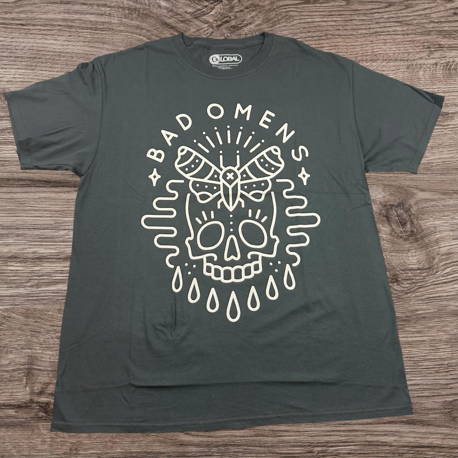 Bad Omens Skull Moth / Rock Band Graphic Adult Medium Unisex T-Shirt XXXL