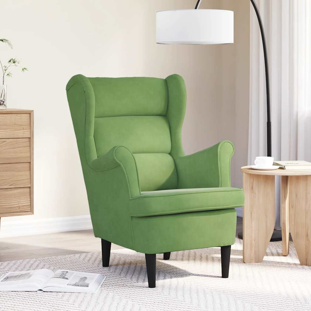 Armchair Light Green Velvet