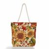 Multifunctional sunflower Printed Thick Rope Shoulder Beach Bag Casual large capacity handbag 7622