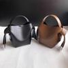 Damen Leder Einfache Schleife Schultertasche, Crossbody Handtasche, Beuteltasche