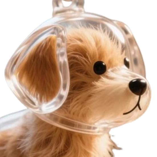 Dog Hair Storage Bottle Pet Memorial Keychain Transparent Hair Locket