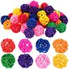 50 uds. Bolas de Ratán Aromaterapia Decoraciones Navideñas Naturales de Madera Relleno para Jarrones Proyecto de Manualidad Adorno de Boda Colgante para Fiesta