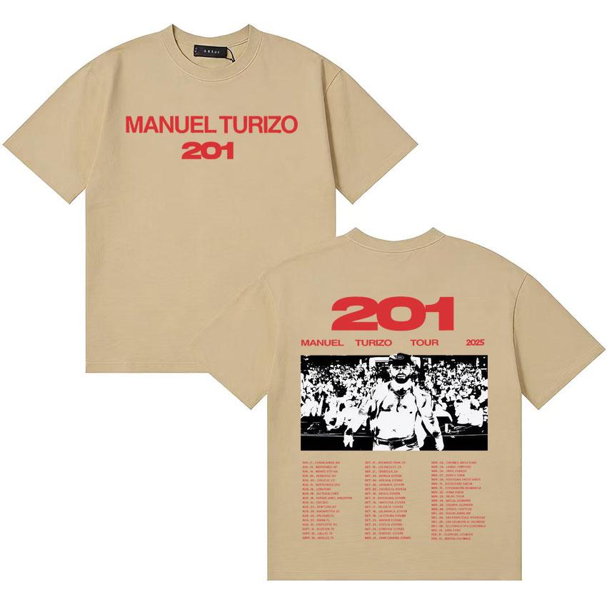 Unisexuel Turizo Trendy Music 201 Print T Shirt Unisex Women Oversized Short Sleeve Tee Shirts Casual Cotton Vintage Tshirt Streetwear