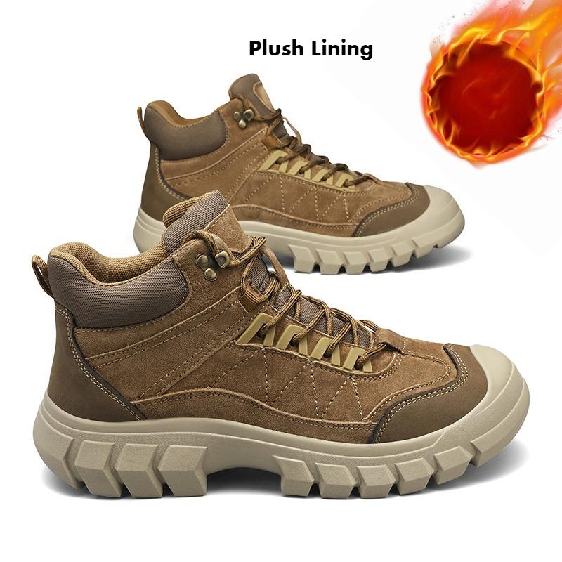 Men's Hiking Boots Waterproof Snow Boots Leather Sneakers Male Outdoor Sports Shoes Size 39-45