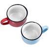2Pcs Ceramic Coffee Mug Creative Simple Appearance Perfect for Dessert Shop Cappuccino Latte Tea Latte Art Cup