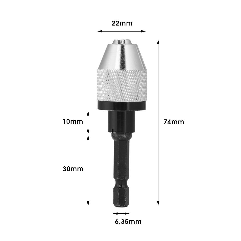 6.5mm Hex Shank Electric Screwdriver Drill Chuck Adapter Quick Change Converter(H01554)