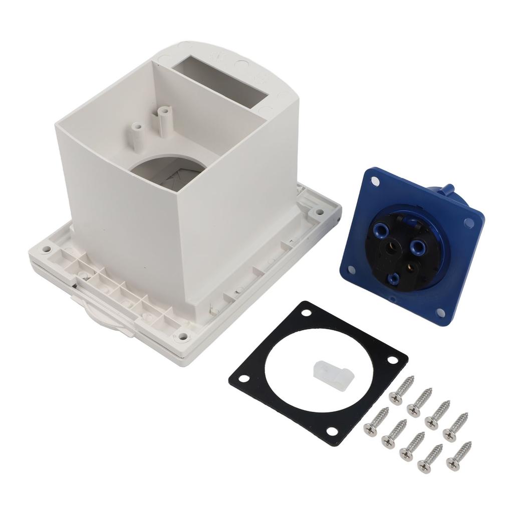 1pcs Waterproof Socket RV Modification Accessories 16A23A External Socket Waterproof Socket 220V-250V Embedded Socket