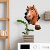 Cavallo Creativo che Attraversa il Muro Adesivo Rimovibile per Soggiorno Ingresso Decorazione Casa