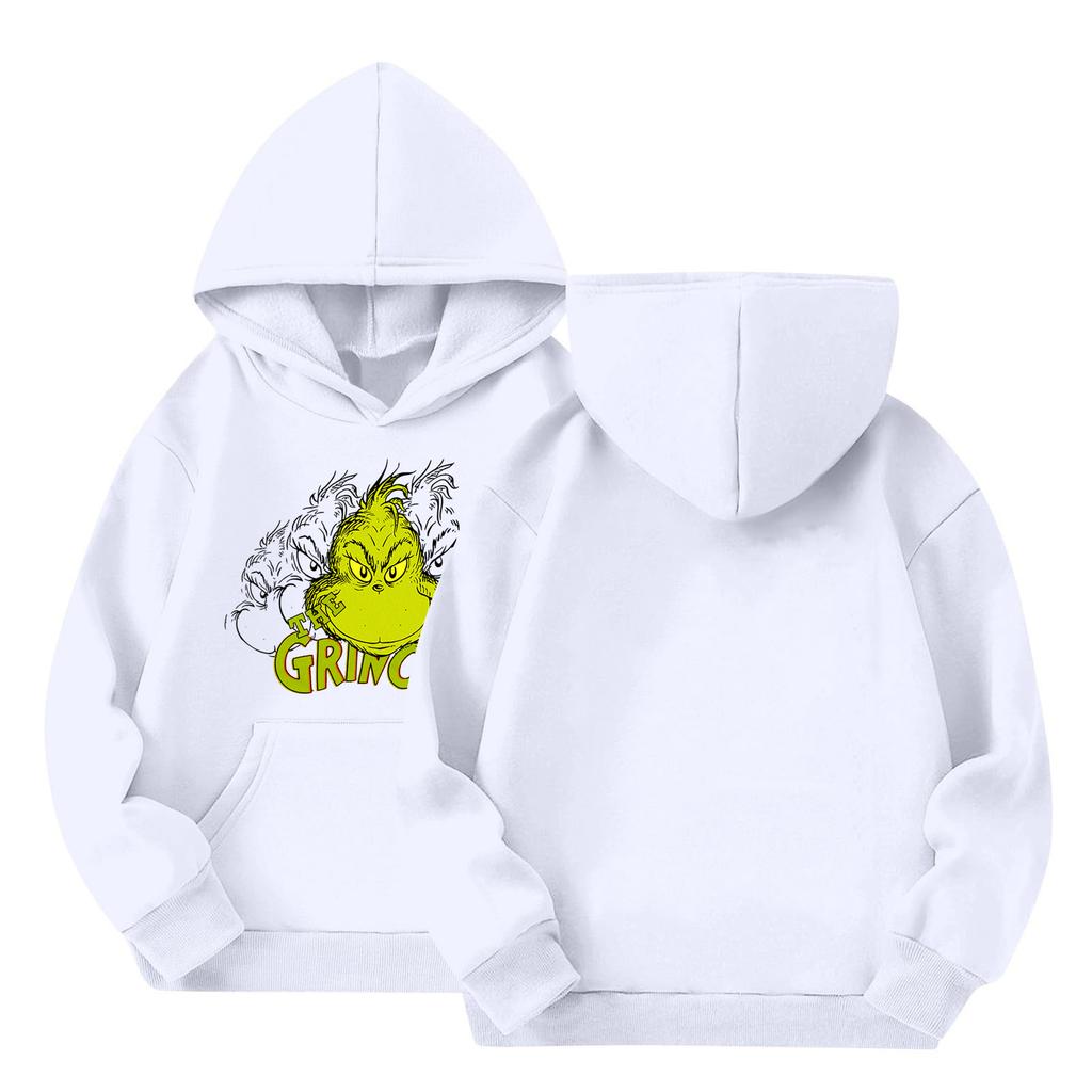 Kids' Long Sleeve Loose Pullover Letter Print Drawstring Hooded Sweatshirt