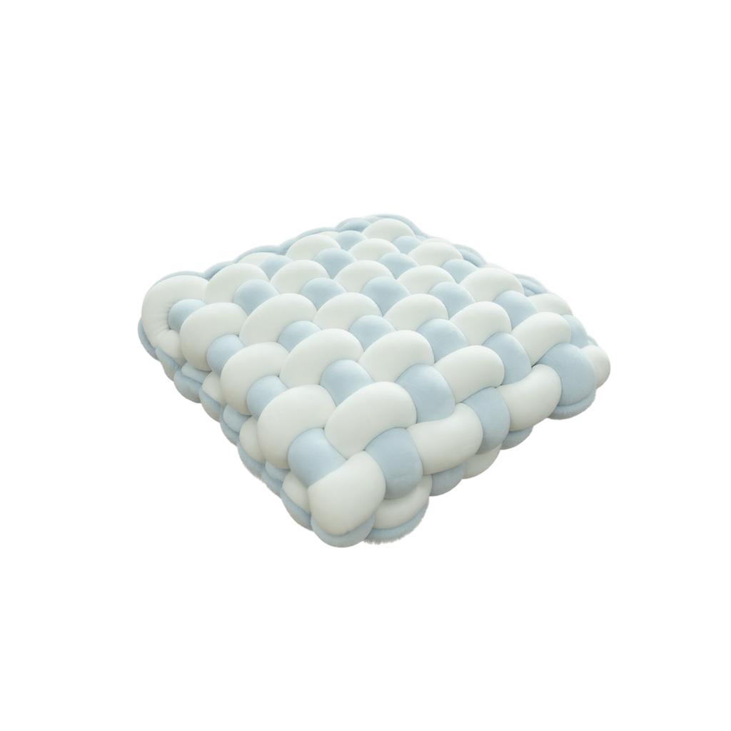 Handwoven Nordic Style Cushion Soft Plush Knitted Pillow Decorative Seat Pad for Home Office Sofa Chair Use