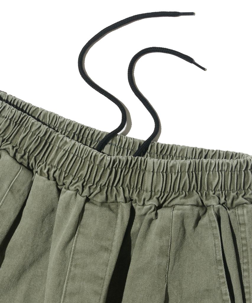 OTHERFITS Bio One-Pleat Wide Cotton Pants (Khaki)