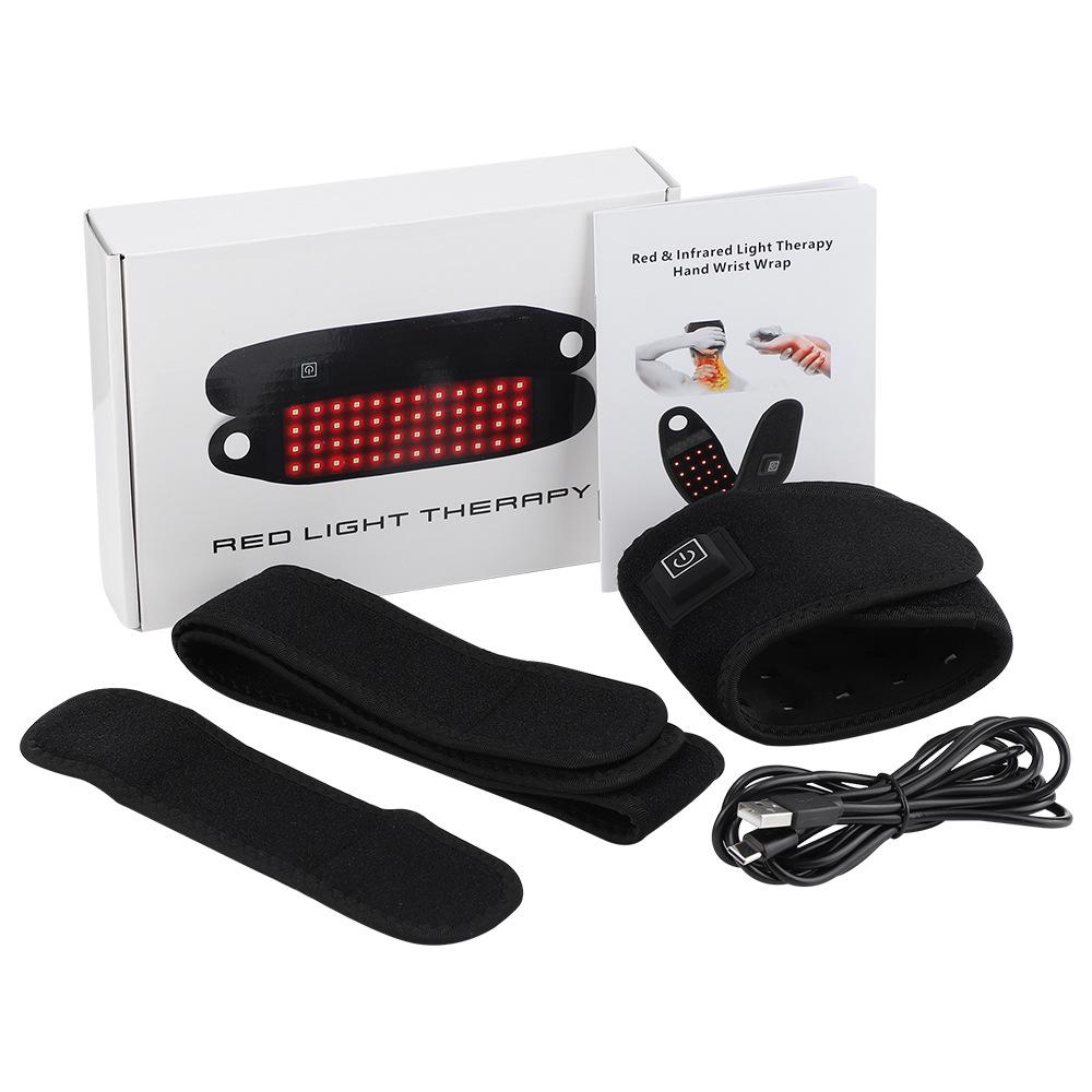 

48 LED Red Light Therapy Wrist Strap with Hot Compress (660/850nm) 48 Red Light Beads (660/850nm)