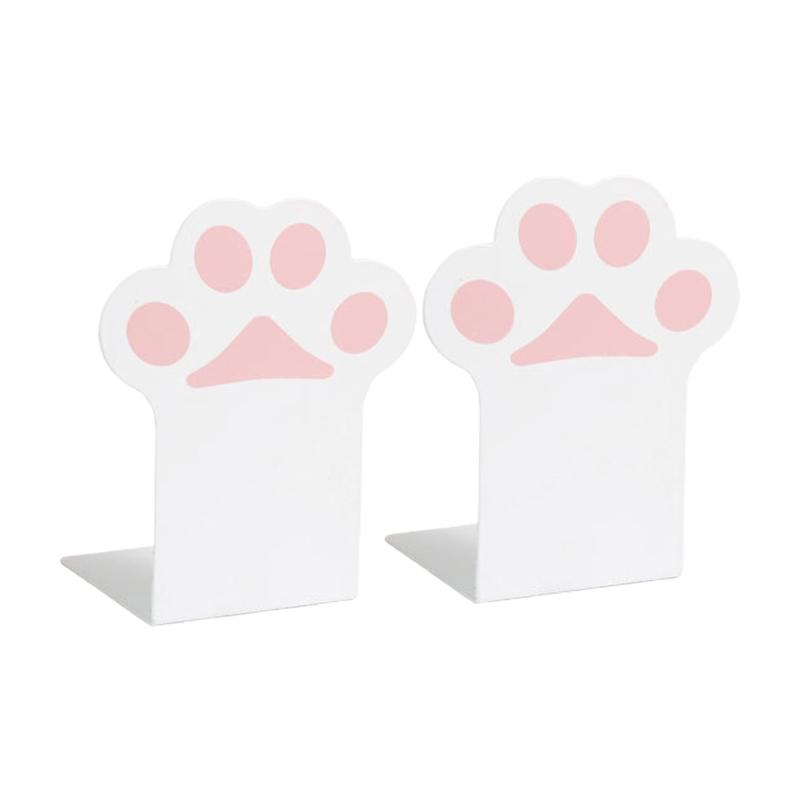 

Creative Cats Paw Book Ends Stand Metal Bookends Non Skid Sturdy for Students Store Books Files Magazines Newspap білий