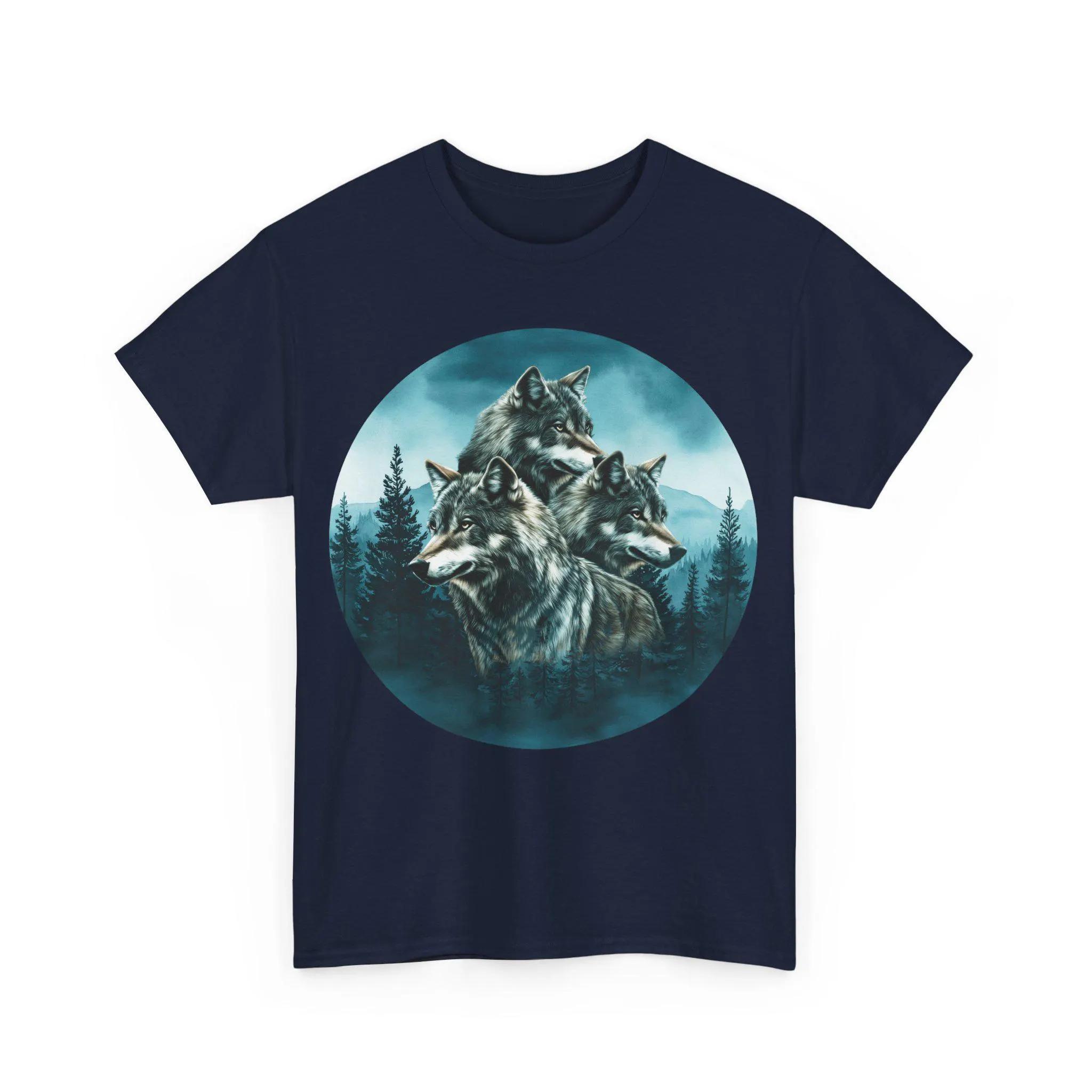 

Wolves Forest T-Shirt Nature Wildlife Tee Spirit Animal Shirt Majestic Nature Lover Gift Wild Wolf Graphic Tee 4XL