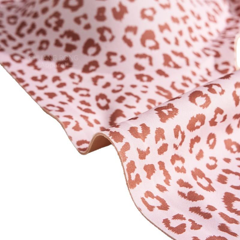 Jelly Glue Underwear Women's Personality Leopard Print Printing Seamless Invisible Thin Large Chest Small Soft Support Bra