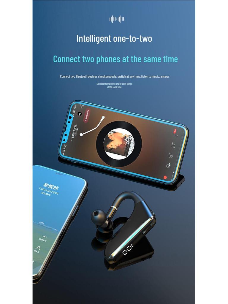 MD628 Ear-Hanging Sports Bluetooth Earphones with Digital Display