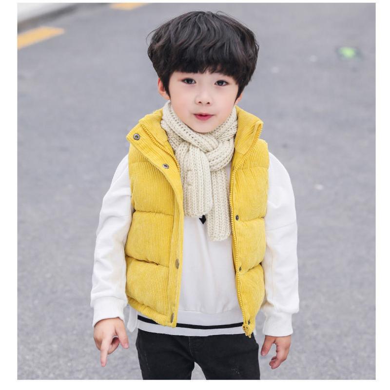 Children's Vests for Boys and Girls Are Thickened To Keep Warm and Wear Corduroy Autumn and Winter Cotton Vests, Baby Outer Tower Waistcoat Vests