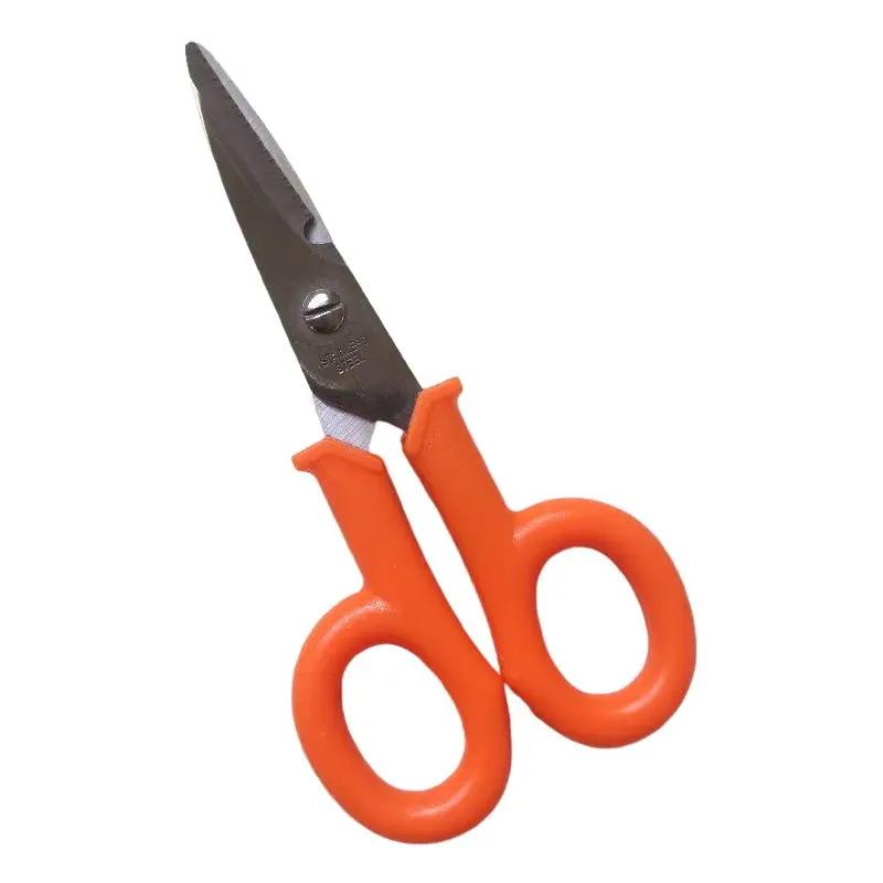 New High Carbon Steel Scissors Household Shears Tools Electrician Scissors Stripping Wire Cut Tools for Fabrics, Paper and Cable