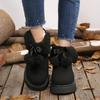 Soft Thick Bottom Furry Snow Boots Women 2025 Winter Chunky Platform Fluffy Fur Ankle Boots Cute Plush Ball Bowknot Cotton Shoes