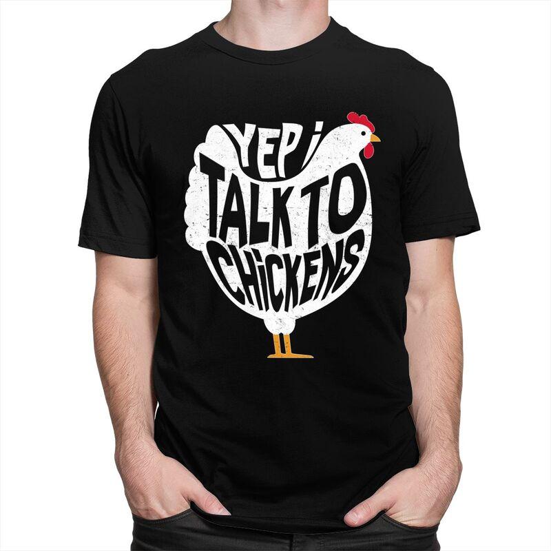 Yep I Talk To Chickens T Shirt Unisex Humor Joke Sarcasm Quotes Tshirts Graphic Tee Tops Cotton Loose Oversized Clothes
