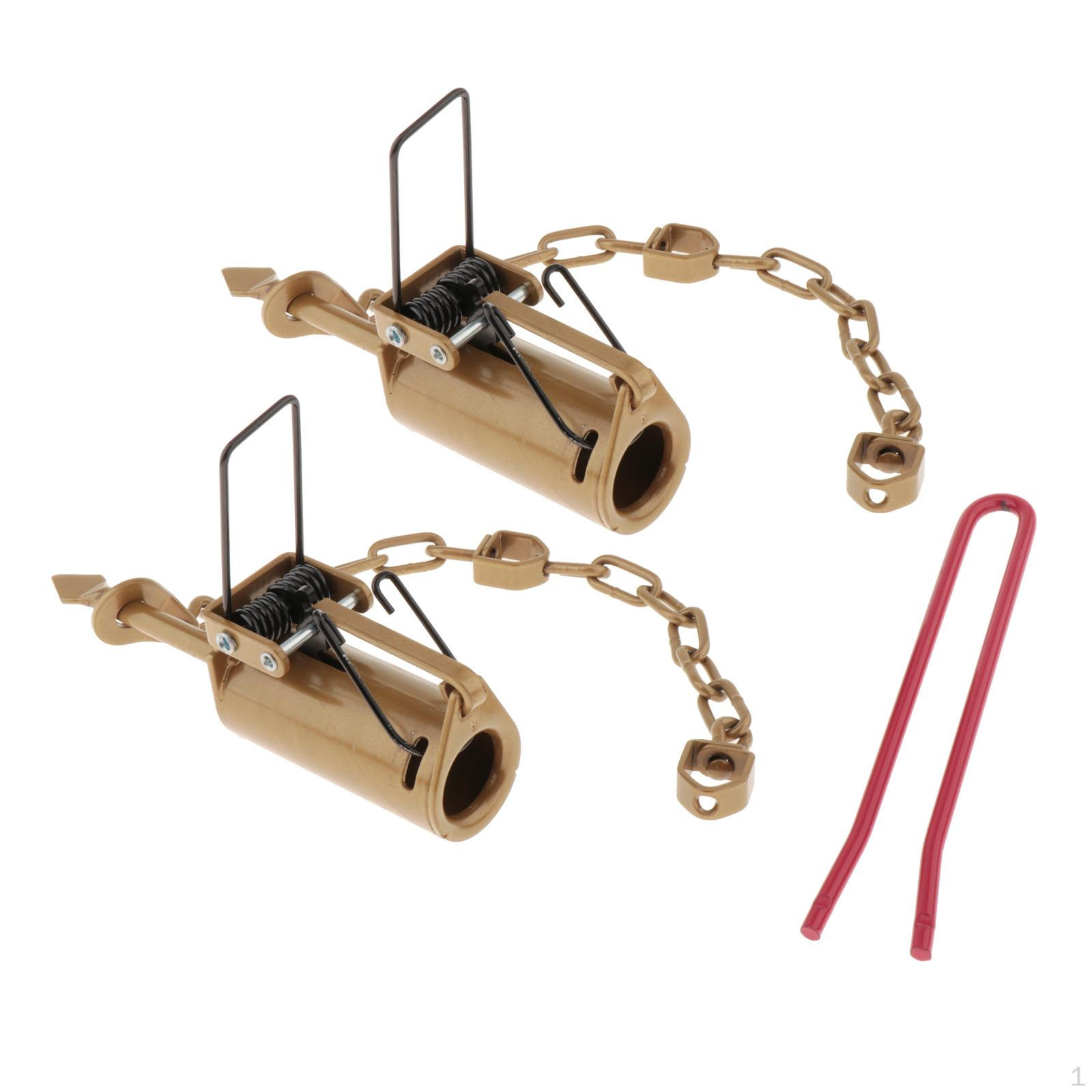 

2Pcs Dog Proofs with A Strong Coil Spring Portable for Outdoor Farm Backyard