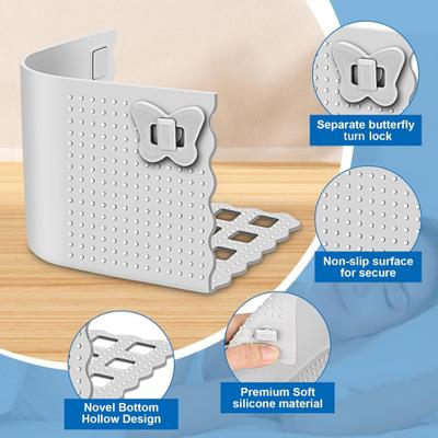 4Pcs Bed Sheet Holder with Butterfly Buckle Adjustable Silicone Bedsheet Corner Fastener Keep Sheets Tight All Mattress Size Fitted Sheet Fixing Clip