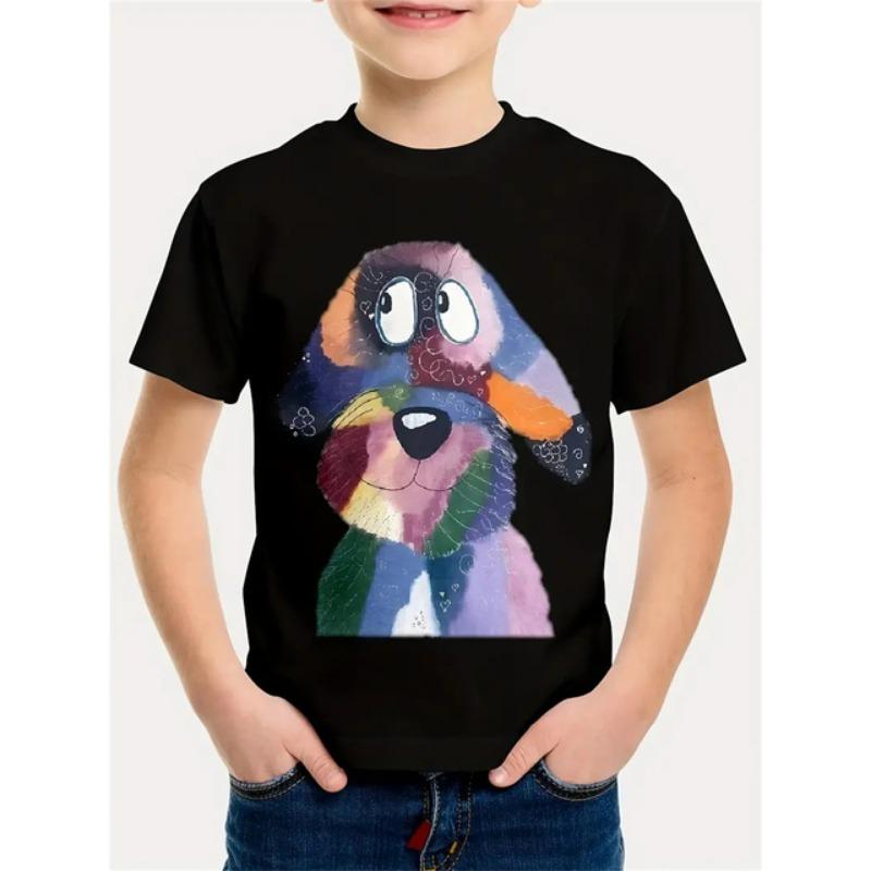 3d Print Retro Animal Top Tee Shirt Kids Boys Clothes Short Sleeve Casual Children's Clothing Fashion T Shirt For Boys