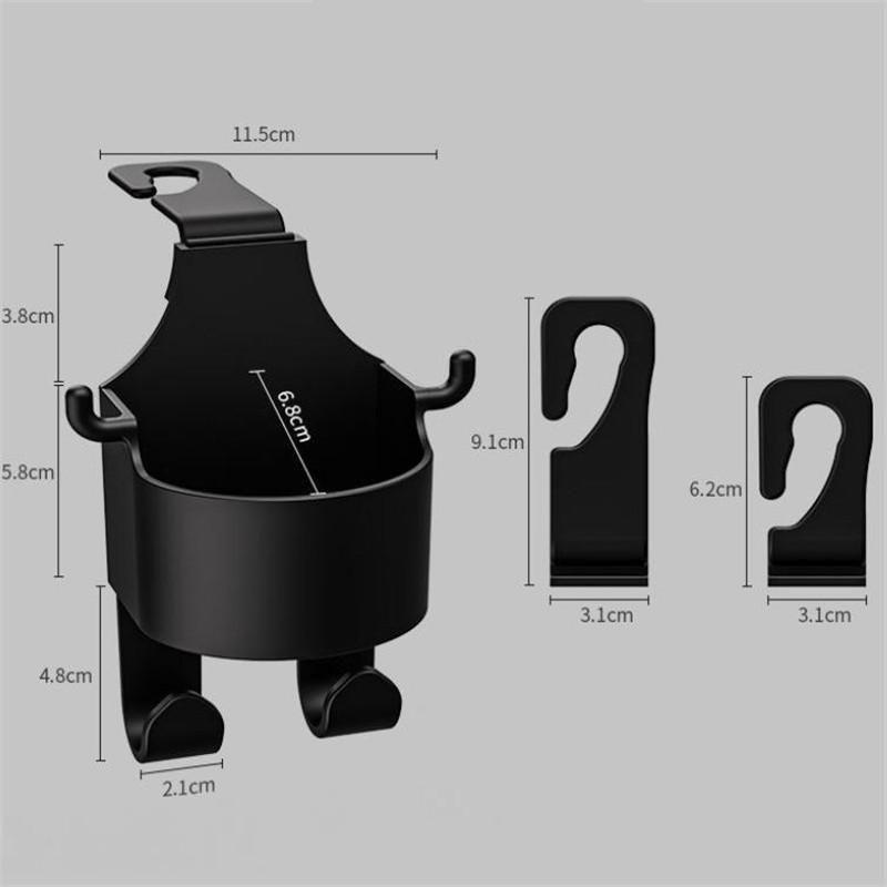1/2PCS Multifunction Car Storage Rack with Hooks Cup Holder Phone Holder and Storage Box Durable Sturdy for Seat Back